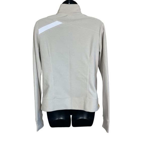 EUC Löle cream coloured polar fleece zip-up, size large. - Picture 2 of 12